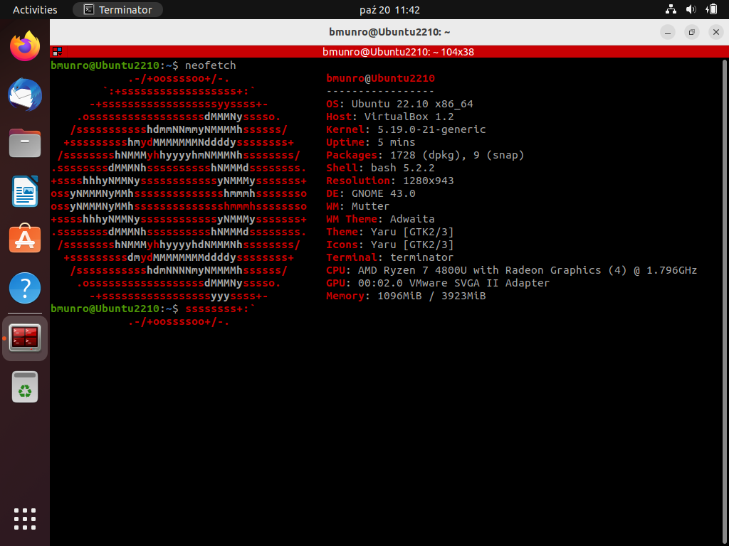 Nofetch w Ubuntu 22.10