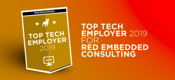 Red Embedded Consulting with the title of  Top Tech Employer 2019