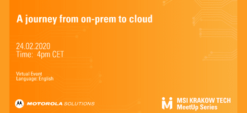 Weź udział w meetupie "A journey from on-prem to cloud"