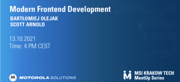 Modern Frontend Development - darmowy tech meetup