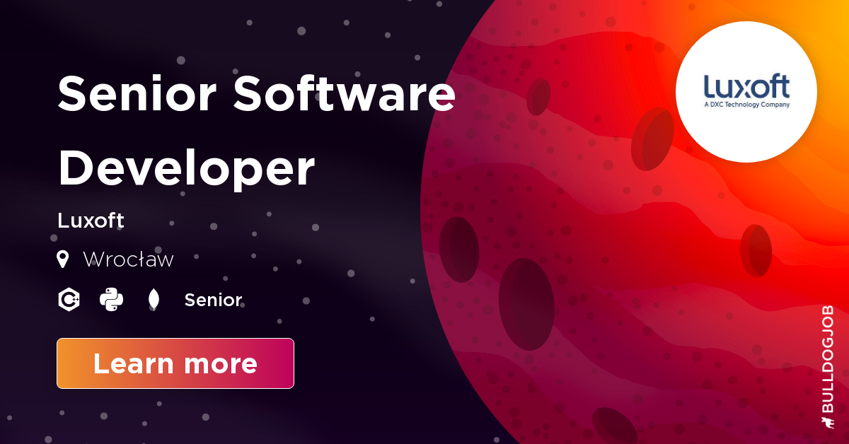 Senior Software Developer Wroc aw Luxoft Poland