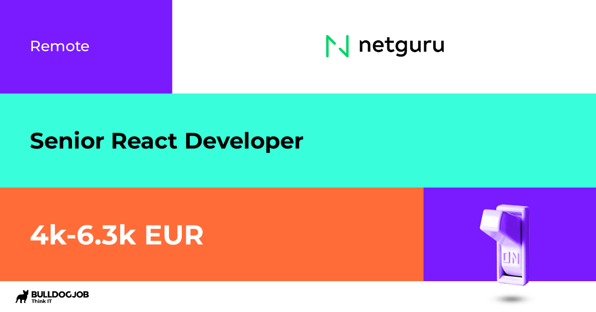 Senior React Developer - Remote - Netguru image