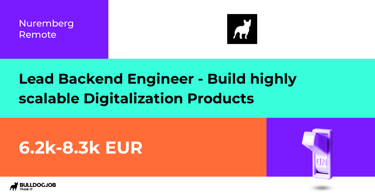 Lead Backend Engineer Build highly scalable Digitalization Products